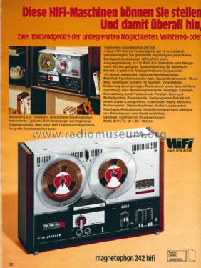 Magnetophon 242 hifi M 242; Telefunken (ID = 1372916) R-Player