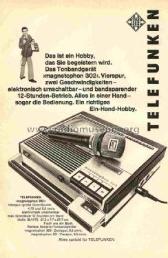 Magnetophon 302; Telefunken (ID = 743276) R-Player