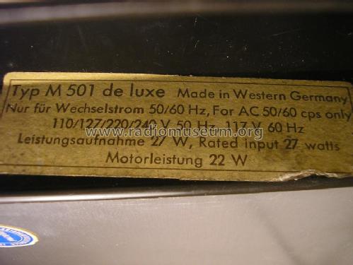 Magnetophon 501 M 501; Telefunken (ID = 1367259) R-Player