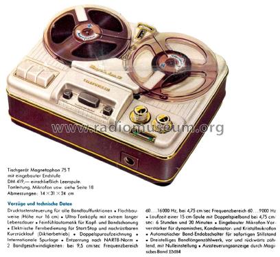 Magnetophon 75T-15; Telefunken (ID = 2447450) R-Player