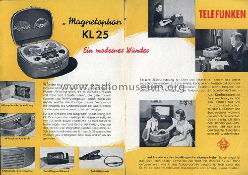 Magnetophon KL25; Telefunken (ID = 978752) R-Player