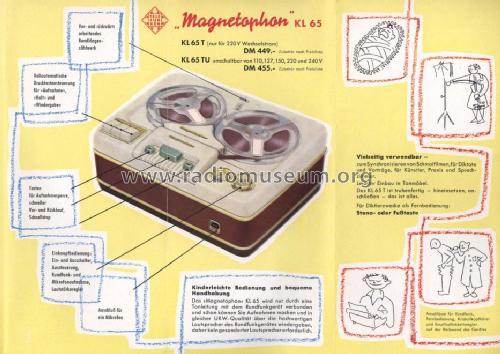 Magnetophon KL65; Telefunken (ID = 978757) R-Player