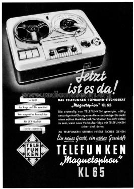 Magnetophon KL65T; Telefunken (ID = 2842427) R-Player