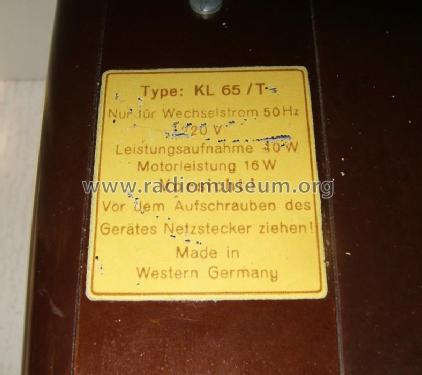 Magnetophon KL65T; Telefunken (ID = 548188) Reg-Riprod