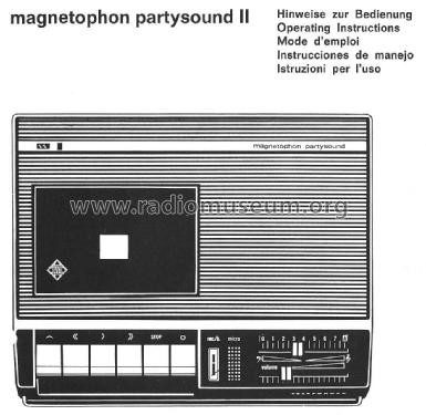 magnetophon partysound II ; Telefunken (ID = 962684) R-Player