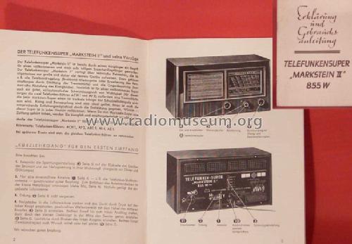 Markstein II 855W ; Telefunken (ID = 158307) Radio