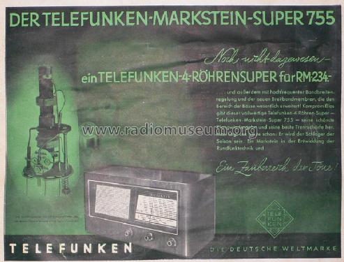 Markstein-Super 755W ; Telefunken (ID = 457457) Radio