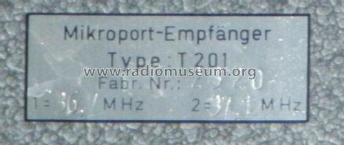 Mikroport-Empfänger T201; Telefunken (ID = 2158250) Commercial Re