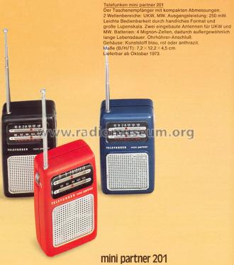 Mini Partner 201; Telefunken (ID = 751914) Radio