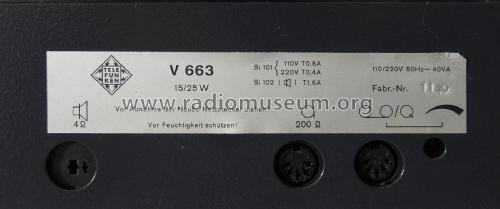 Mischverstärker V663; Telefunken (ID = 1843521) Ampl/Mixer