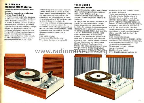 Musikus Stereo 108V; Telefunken (ID = 1560122) Sonido-V