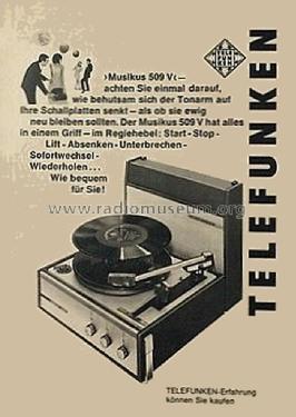 Musikus 509V; Telefunken (ID = 2098634) R-Player