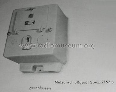 Netzanschlußgerät Spez. 2157 S.; Telefunken (ID = 1241120) Power-S