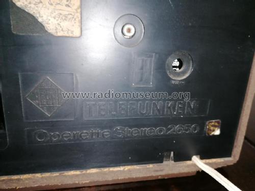 Operette Stereo 2650S; Telefunken (ID = 2843312) Radio