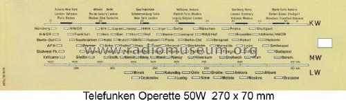 Operette 50W ; Telefunken (ID = 1551913) Radio
