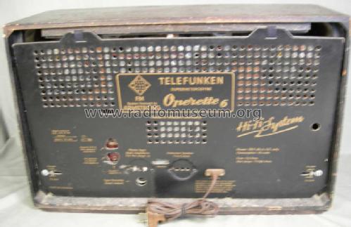 Operette 6 HiFi-System Licensed by Armstrong; Telefunken (ID = 1037181) Radio