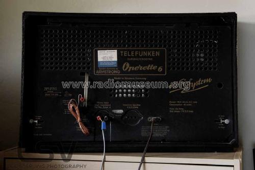 Operette 6 HiFi-System Licensed by Armstrong; Telefunken (ID = 1058278) Radio