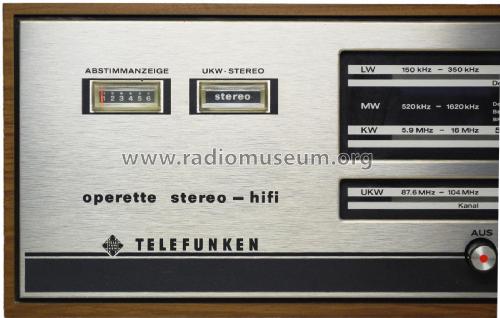 Operette HiFi 201; Telefunken (ID = 1767577) Radio