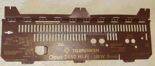 Opus 2430 Hi-Fi UKW Stereo ; Telefunken (ID = 3057189) Radio