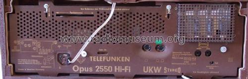 Opus 2550 Hi-Fi; Telefunken (ID = 549076) Radio