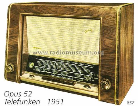 Opus 52W; Telefunken (ID = 1160) Radio