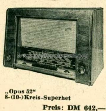 Opus 52W; Telefunken (ID = 514693) Radio