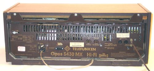 Opus 5430MX Hi-Fi; Telefunken (ID = 430450) Radio