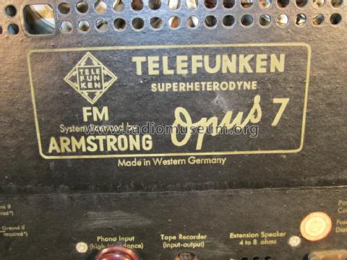 Opus 7 HiFi-System Licensed by Armstrong; Telefunken (ID = 1269235) Radio