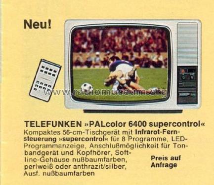 PALcolor 6400 supercontrol; Telefunken (ID = 1762785) Television