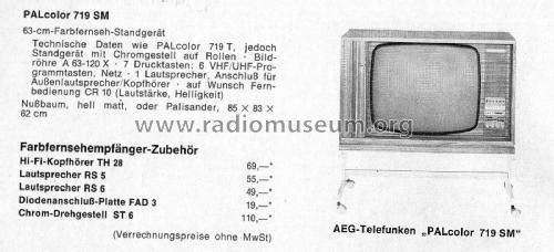 PALcolor 719SM; Telefunken (ID = 2806012) Televisore