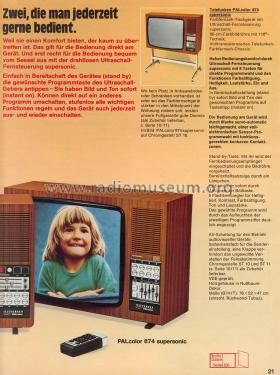 Farbfernsehgerät PALcolor 874 supersonic; Telefunken (ID = 2087952) Television