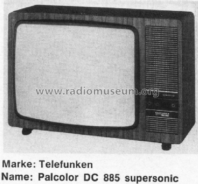 PALcolor DC885 supersonic Ch= 712 Erz.Nr. 314950509; Telefunken (ID = 2552039) Télévision