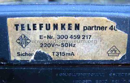 Partner 400; Telefunken (ID = 477211) Radio