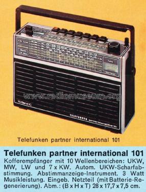 Partner International 101; Telefunken (ID = 1283314) Radio