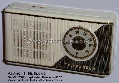 Partner I; Telefunken (ID = 396389) Radio