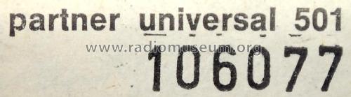 Partner Universal 501; Telefunken (ID = 2267638) Radio