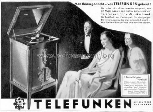 Phono-Schrank 650GK ; Telefunken (ID = 166996) Radio