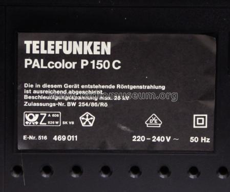 PALcolor P150C Ch= 417; Telefunken (ID = 2658362) Television