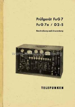 Prüfgerät FuG 7/D2S; Telefunken (ID = 763245) Equipment