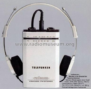 Radioman ; Telefunken (ID = 751582) Radio