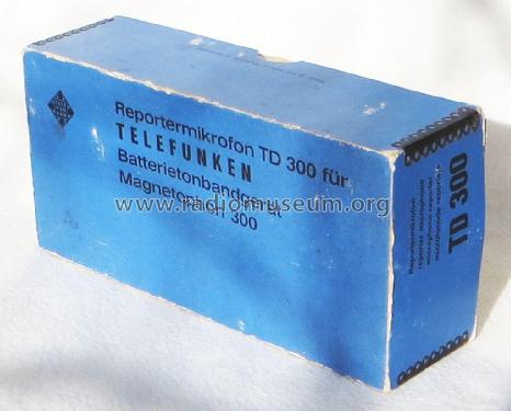 Reportermikrofon TD300; Telefunken (ID = 2631200) Microphone/PU