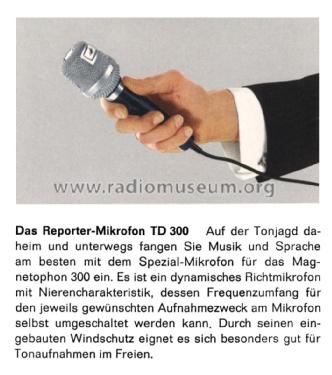 Reportermikrofon TD300; Telefunken (ID = 2680345) Microfono/PU