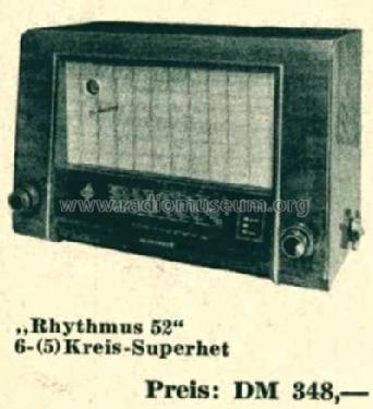 Rhythmus 52W; Telefunken (ID = 514717) Radio