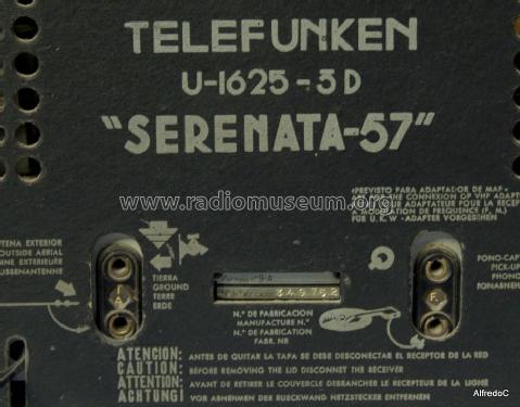 Serenata 57 3D U-1625; Telefunken (ID = 1062953) Radio