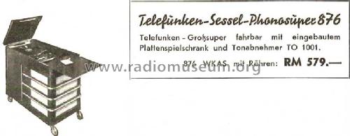 Sessel-Phonosuper 876WKAS ; Telefunken (ID = 1390718) Radio