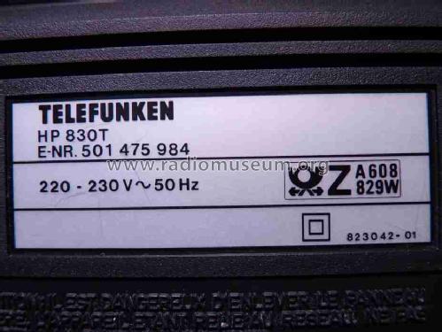 Stereo Compact Studio HP830T; Telefunken (ID = 807799) Radio