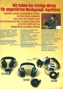Stereo-Kopfhörer TH600; Telefunken (ID = 2990135) Speaker-P
