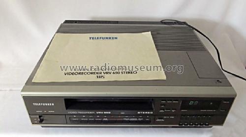 Stereo Videorecorder VRV-650 - E-Nr. 552 475 027; Telefunken (ID = 1709778) R-Player