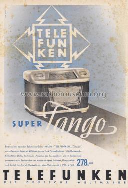 Tango 5449GWK ; Telefunken (ID = 2956376) Radio