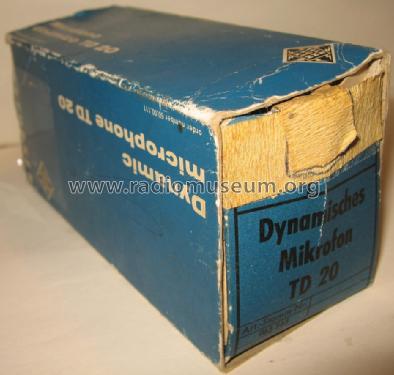 Dynamisches Mikrofon TD 20 TS - Best.Nr. 60.00.111 und 60.00.119; Telefunken (ID = 1533367) Microfono/PU